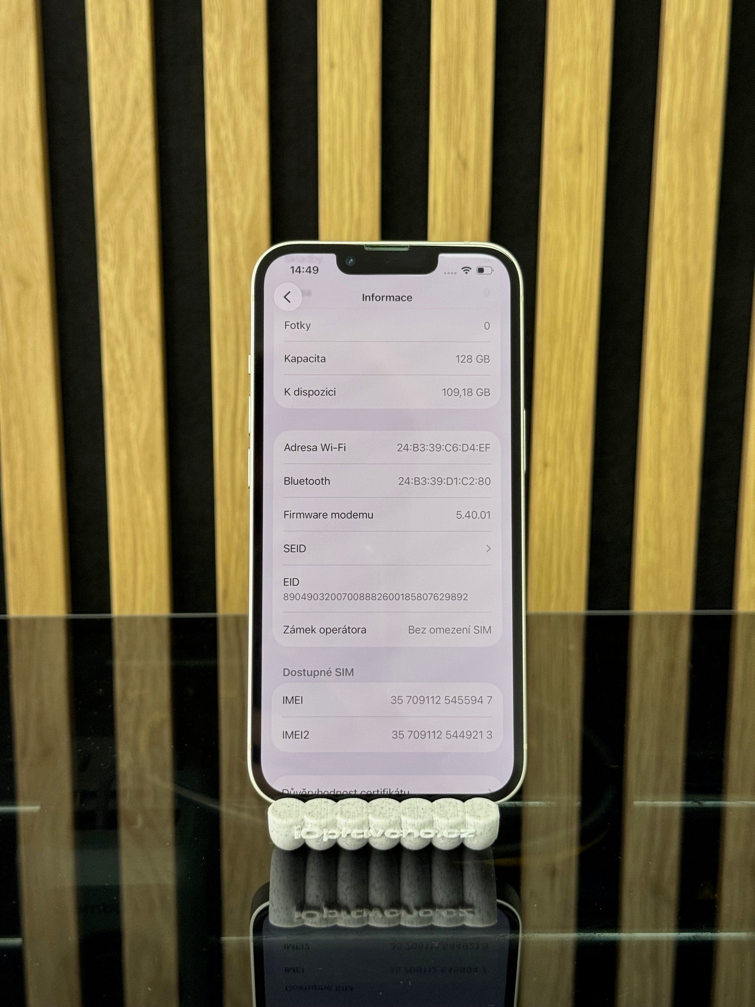 iPhone 13 128GB Výborný stav, konkrétní kus 5947, fotka 6 z 10