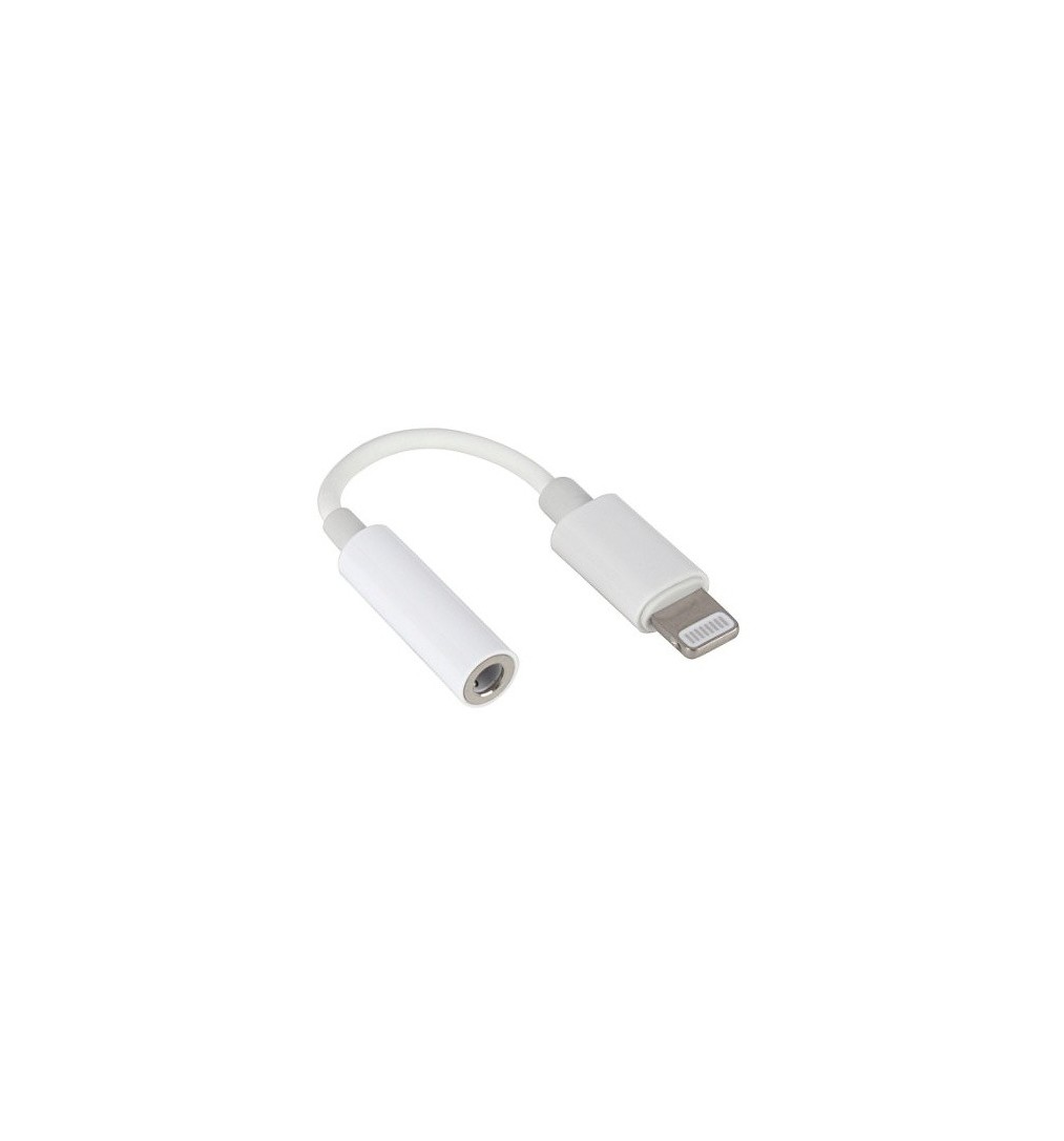 Un adaptor practic Apple de la conectorul Lightning la portul jack de 3,5 mm. Vă permite să conectați căști și alte dispozitive 