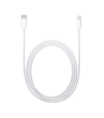 Cablu original de încărcare și date Apple 1 m cu conectori Lightning și USB-C. Cu un cip original și un sistem inteligent de con