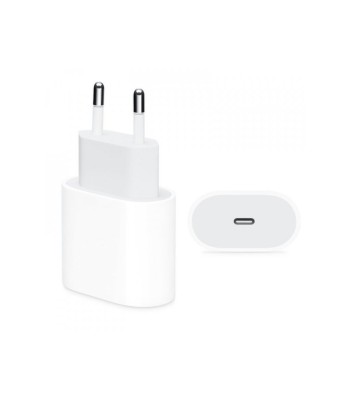 OEM adaptor de încărcare USB-C de 20W pentru dispozitive Apple . Un cablu de încărcare/date nu este inclus. Adaptorul cu un sist