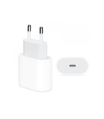 Apple genuine 20W USB-C charging adapter for Apple devices. The included package is not a charging/data cable. The adapter with 