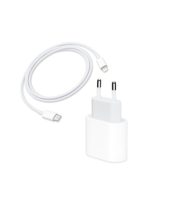 Balení obsahuje adaptér a kabel: OEM nabíjecí USB-C adaptér 20W pro Apple zařízení. Adaptér s inteligentním systémem řízení dok