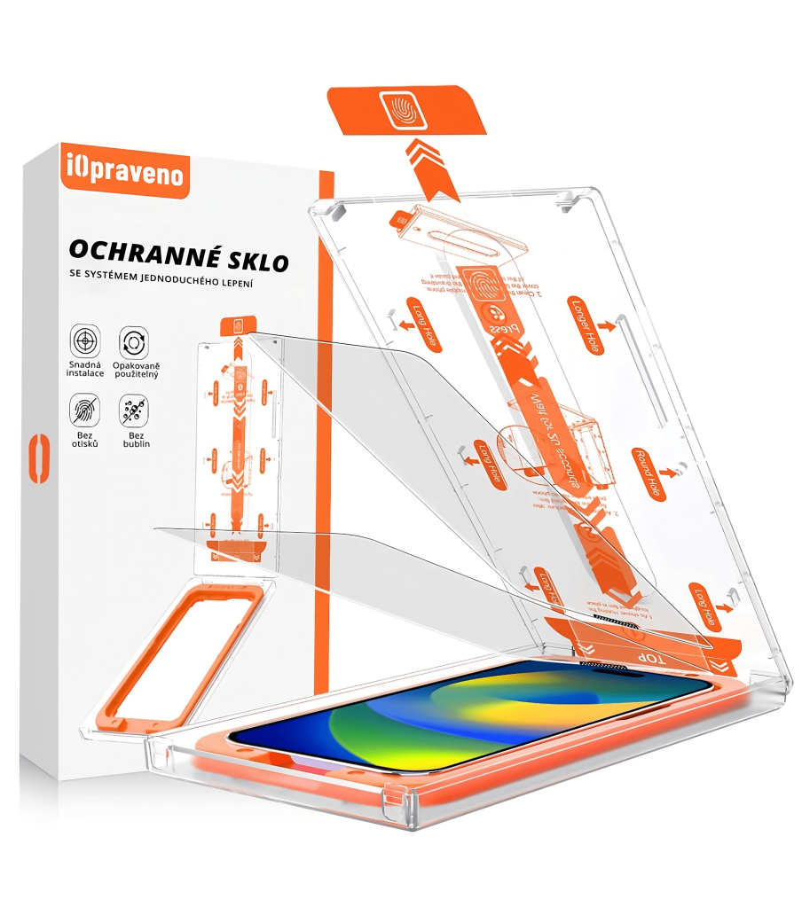 Premium-Displayschutz  inklusive Applikator, der dafür sorgt, dass das Glas exakt auf Sie geklebt wird. Die Anwendung erzeugt st