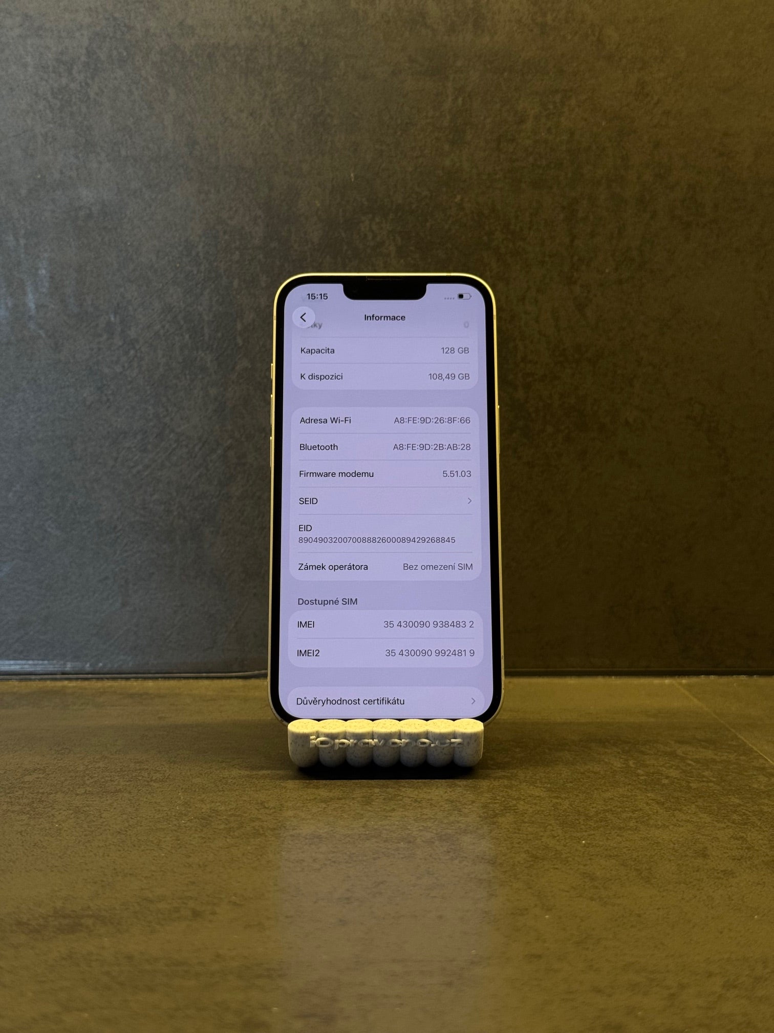iPhone 13 128GB Hvězdně bílá Jako nový, konkrétní kus 4832, fotka 3 z 8